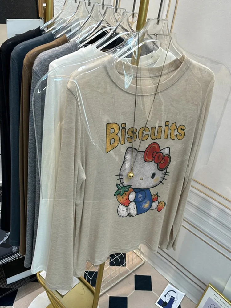 Женская футболка размера плюс 300 Pou Soft Plu Mask Long Sve, зимняя новинка Sle Stberry Kt, базовая основа с принтом irt Cotton P...
Женская футболка размера плюс 300 Pou Soft Plu Mask Long Sve, зимняя новинка Sle Stberry Kt, базовая основа с принтом irt Cotton P...