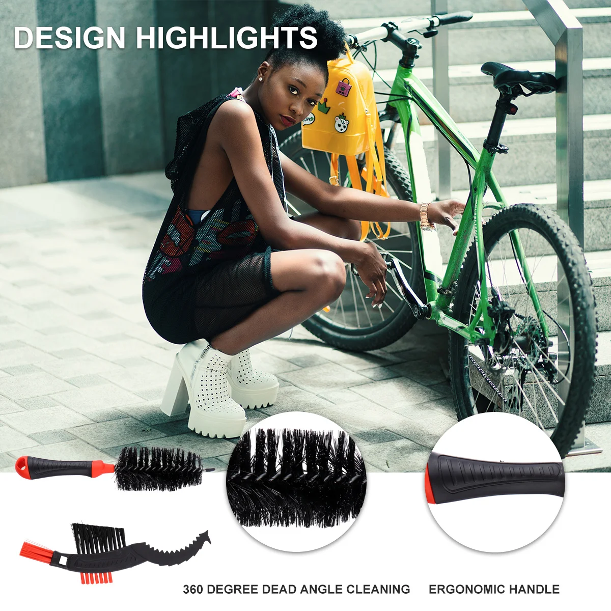 2Pcs Bike Chain Cleaner Brush 360 Degree Cleaning Tool Durable Practical for Mountain Folding Bike Chain Maintenance
2Pcs Bike Chain Cleaner Brush 360 Degree Cleaning Tool Durable Practical for Mountain Folding Bike Chain Maintenance