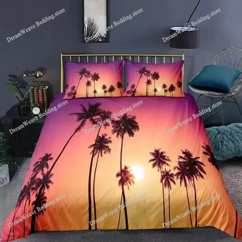 Ocean Beach Duvet Cover Set King Microfiber Tropical Sunset Beach with Palm Trees Bedding Set Peaceful Ocean Evening Quilt Cover
Ocean Beach Duvet Cover Set King Microfiber Tropical Sunset Beach with Palm Trees Bedding Set Peaceful Ocean Evening Quilt Cover