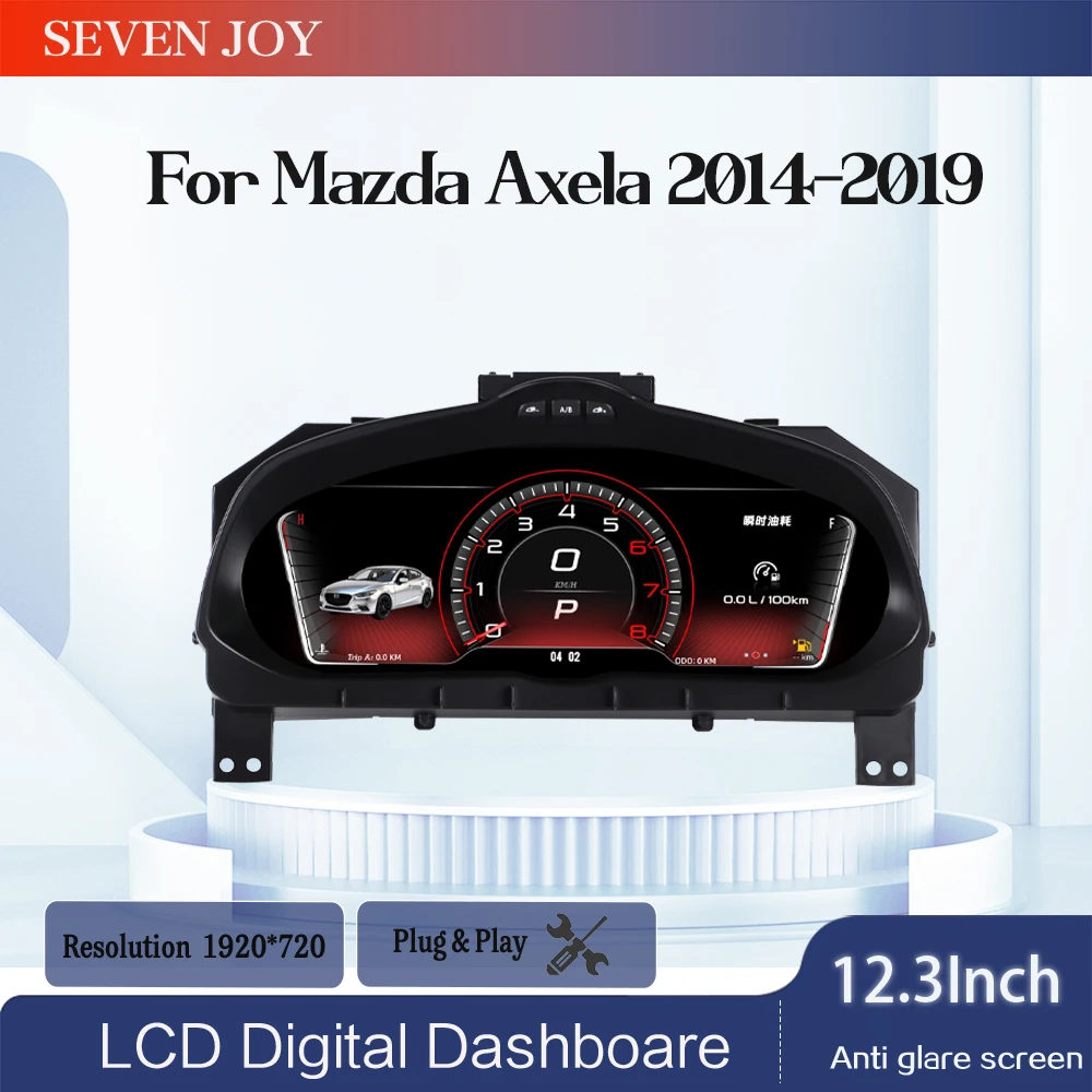 Digital Instrument Cluster For Mazda Axel 2014-2019 Speedometer 12.3”HD screen1920*720 Supports CarPlay Virtual Cockpit
Digital Instrument Cluster For Mazda Axel 2014-2019 Speedometer 12.3”HD screen1920*720 Supports CarPlay Virtual Cockpit