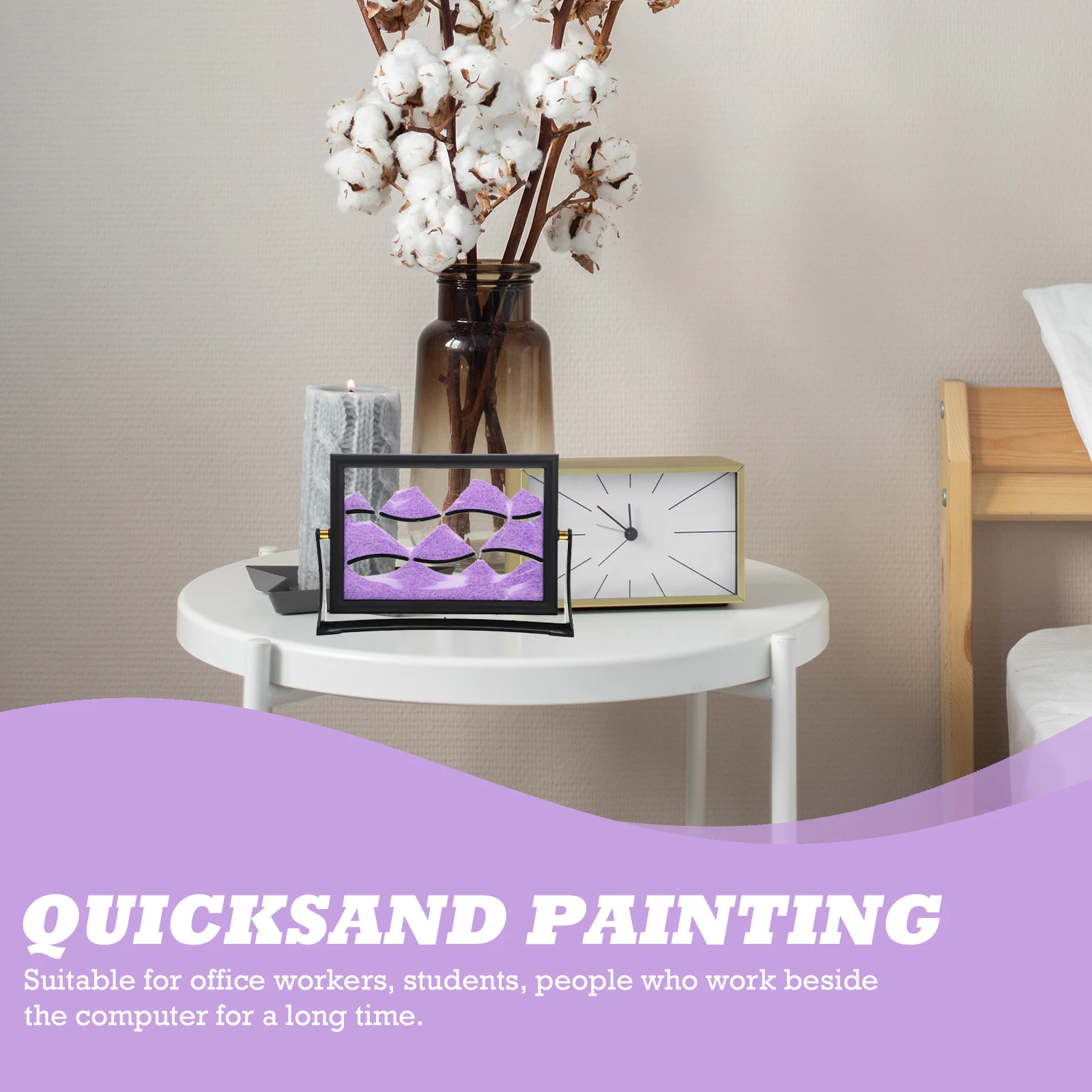 Portable Office Decor Purple Craft Moving Painting Toys High Transparency Glass Art Sand Picture Long Use Practical Wear
Portable Office Decor Purple Craft Moving Painting Toys High Transparency Glass Art Sand Picture Long Use Practical Wear