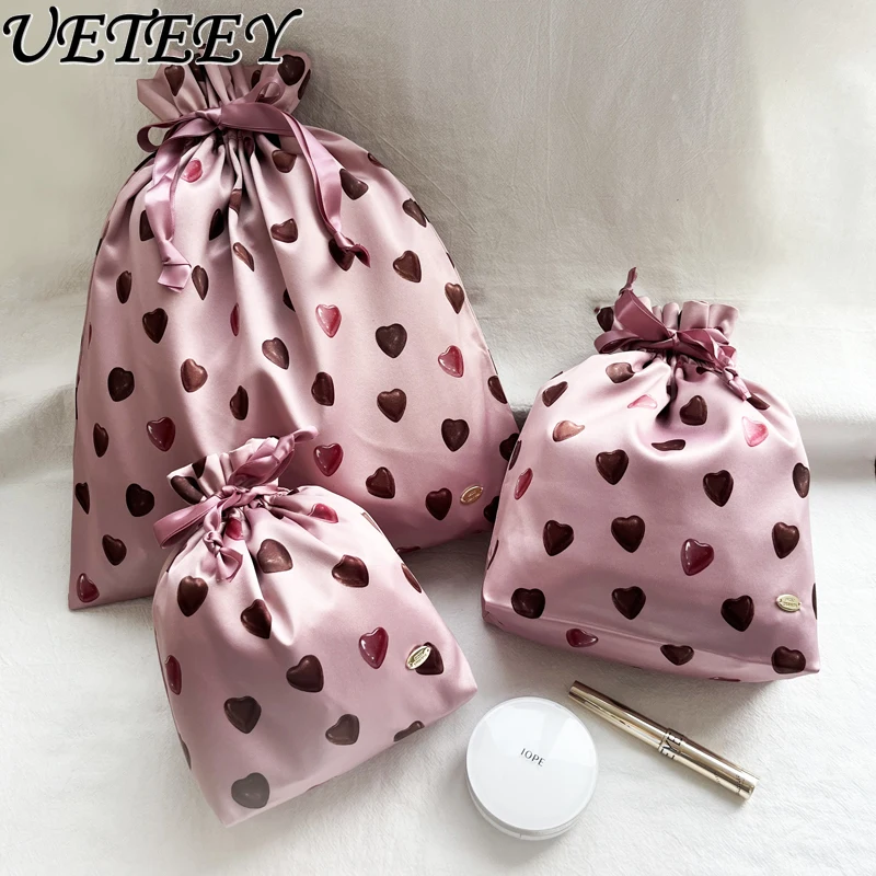 Sweet Love Chocolate Pattern Pink Drawstring Storage Bag Summer New Portable Travel Storage Bags Cloth Bag Women Three Sizes
Sweet Love Chocolate Pattern Pink Drawstring Storage Bag Summer New Portable Travel Storage Bags Cloth Bag Women Three Sizes
