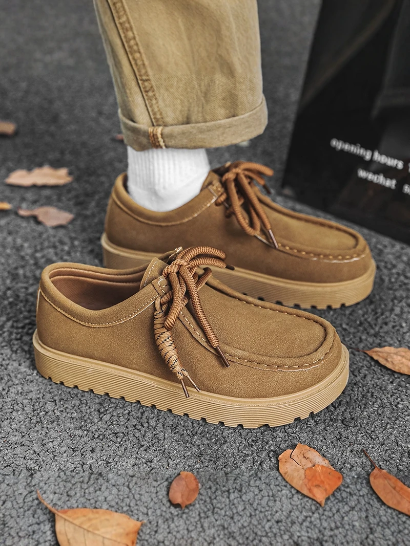 Men's Retro Thick Bottom Casual Loafers Spring Summer New Style Youth Sports Shoes Breathable Leather Upgraded Version
Men's Retro Thick Bottom Casual Loafers Spring Summer New Style Youth Sports Shoes Breathable Leather Upgraded Version