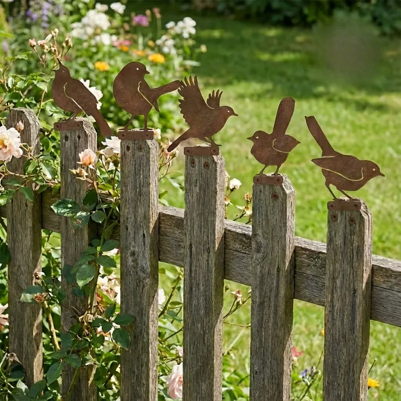 5pcs/set Rusted Metal Bird Sculpture Outdoor Garden Rusty Iron Art Stump Fence Decor Patio Courtyard Ornament
5pcs/set Rusted Metal Bird Sculpture Outdoor Garden Rusty Iron Art Stump Fence Decor Patio Courtyard Ornament