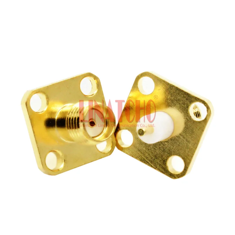 Straight PCB 4 Holes Small Flange Gold Plated SMA Female Jack Connector Socket
Straight PCB 4 Holes Small Flange Gold Plated SMA Female Jack Connector Socket