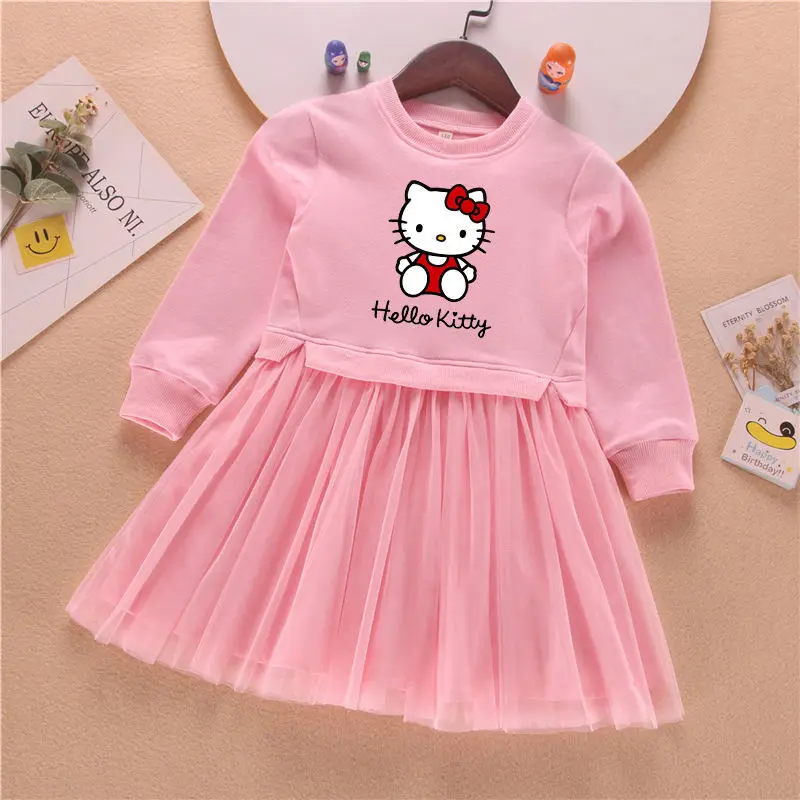 Hello Kitty Kawaii MINISO детское хлопковое платье-рубашка с длинными рукавами, весенне-осенняя милая одежда принцессы, милые подарки для детей
Hello Kitty Kawaii MINISO детское хлопковое платье-рубашка с длинными рукавами, весенне-осенняя милая одежда принцессы, милые подарки для детей