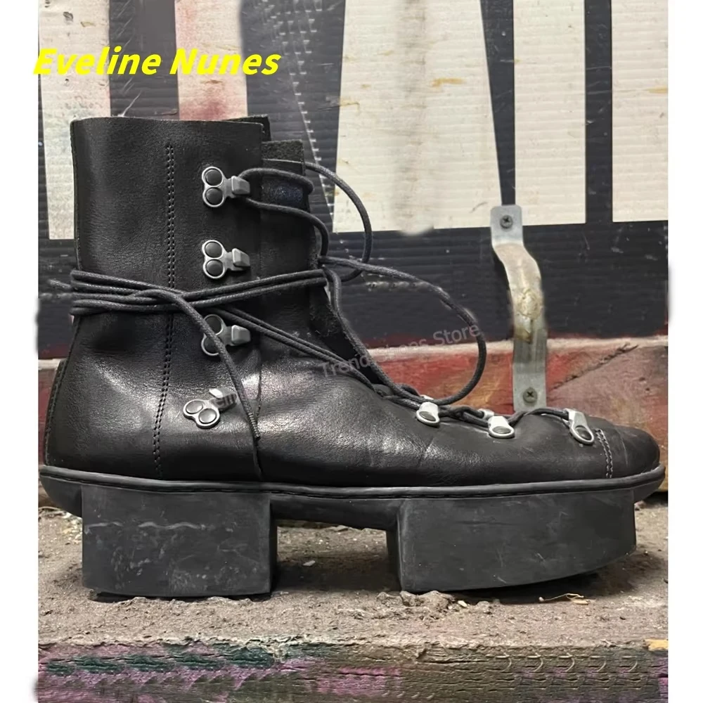 Y2K Punk Cross Tied Platform Boots Women Square Toe Lace Up Metal Eyelets Super Thick Block Heel Gothic Street Style Footwear
Y2K Punk Cross Tied Platform Boots Women Square Toe Lace Up Metal Eyelets Super Thick Block Heel Gothic Street Style Footwear