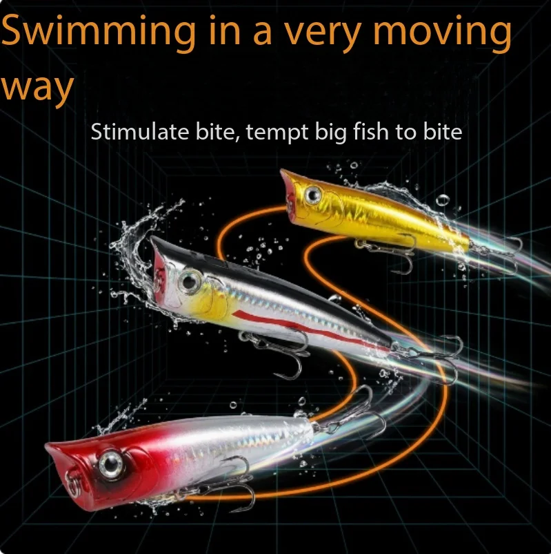 Topwater Splashing Popper Lure Water Spray Floating Super Long Cast Bionic Bait For Bass Perch Freshwater Fishing
Topwater Splashing Popper Lure Water Spray Floating Super Long Cast Bionic Bait For Bass Perch Freshwater Fishing