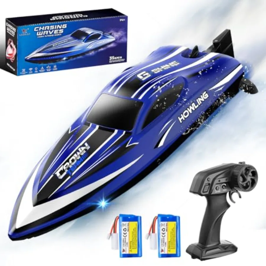 RC Boat for Pool Lake Racing, Waterproof ABS Plastic, Red/Black, 35KM/H Speed, LED Lights, Auto Flip, Water Cooling, Low Batter
RC Boat for Pool Lake Racing, Waterproof ABS Plastic, Red/Black, 35KM/H Speed, LED Lights, Auto Flip, Water Cooling, Low Batter