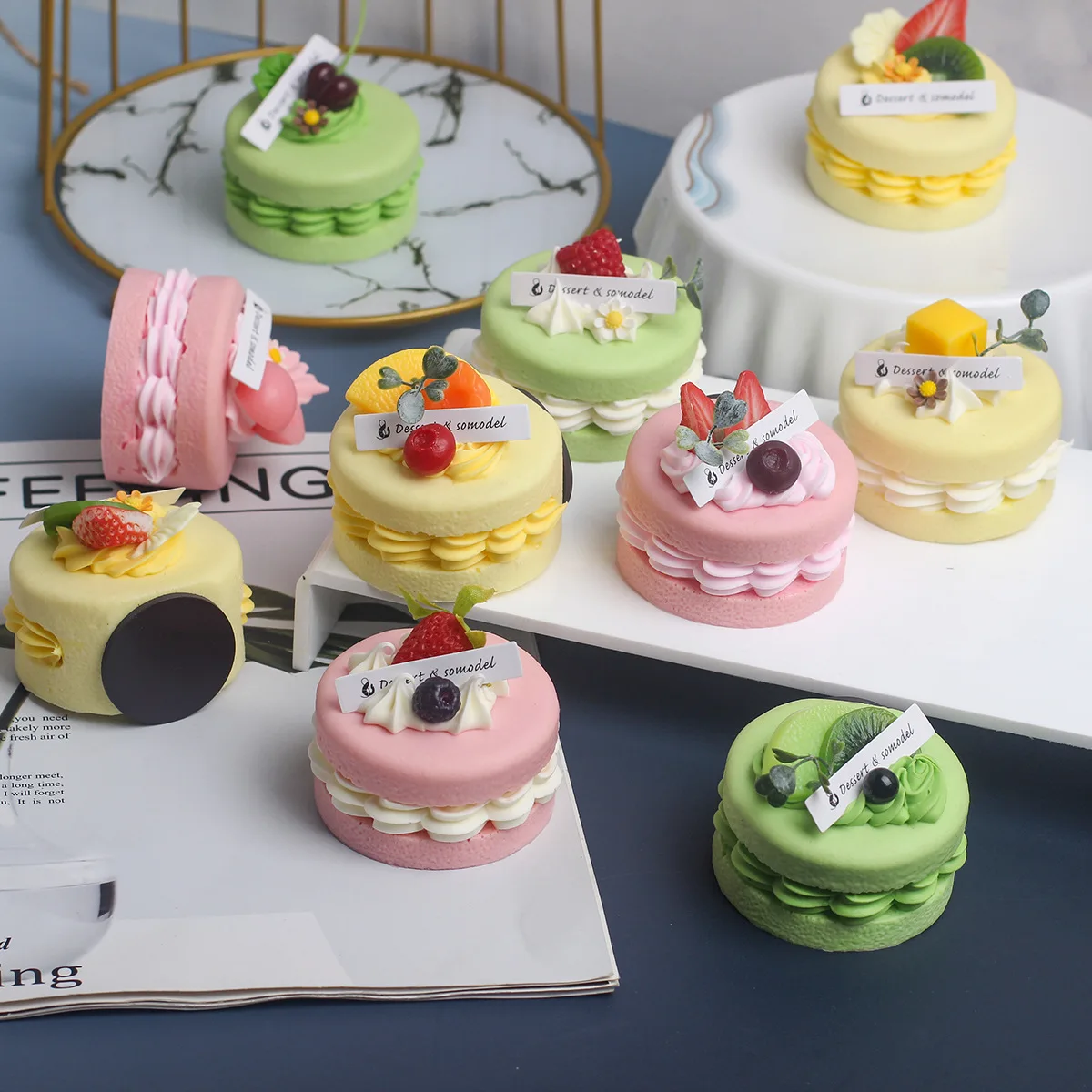 3pcs Artificial Fruit Filled Cake Model Dessert Fake Cake Bakery Simulation Window Display Photography Prop Refrigerator Sticker
3pcs Artificial Fruit Filled Cake Model Dessert Fake Cake Bakery Simulation Window Display Photography Prop Refrigerator Sticker