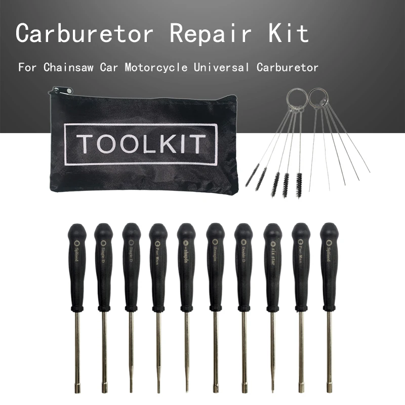 10pcs/8pcs Professional Chainsaw Car Motorcycle Universal Carburetor Adjustment Tool Screwdriver Cleaning Brush Set Repair Kit
10pcs/8pcs Professional Chainsaw Car Motorcycle Universal Carburetor Adjustment Tool Screwdriver Cleaning Brush Set Repair Kit