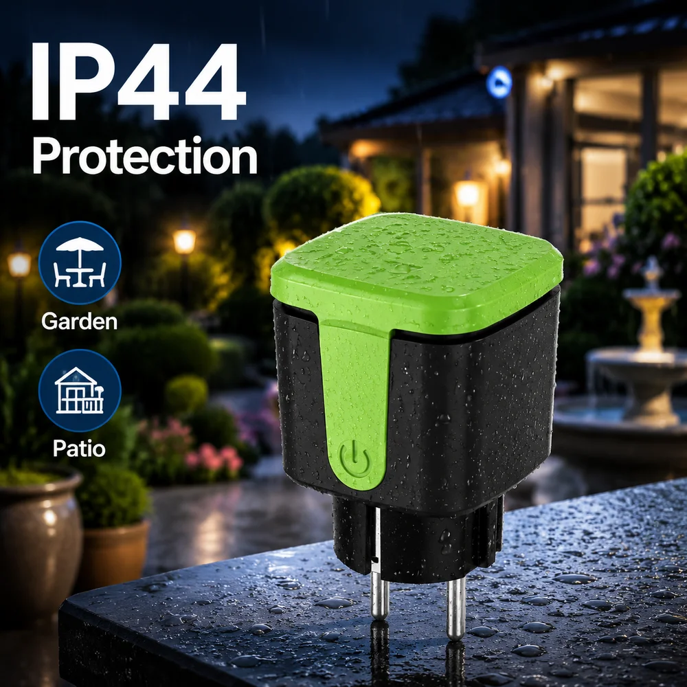 Works with Tuya WiFi Outdoor Smart Plug 16A IP44 Waterproof Socket Voice Control for Alexa Google Home for Smart Life Home
Works with Tuya WiFi Outdoor Smart Plug 16A IP44 Waterproof Socket Voice Control for Alexa Google Home for Smart Life Home
