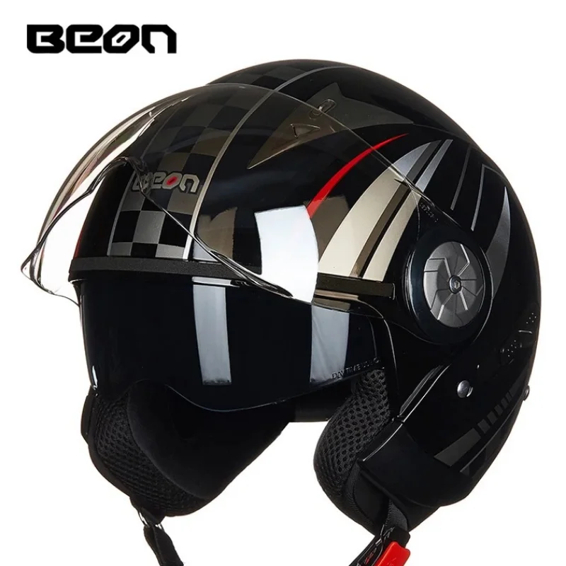 BEON Men/women Universal Motorcycle Helmet Double Lens Half Helmet Summer Electric Car Helmets Capacete Moto Casque
BEON Men/women Universal Motorcycle Helmet Double Lens Half Helmet Summer Electric Car Helmets Capacete Moto Casque