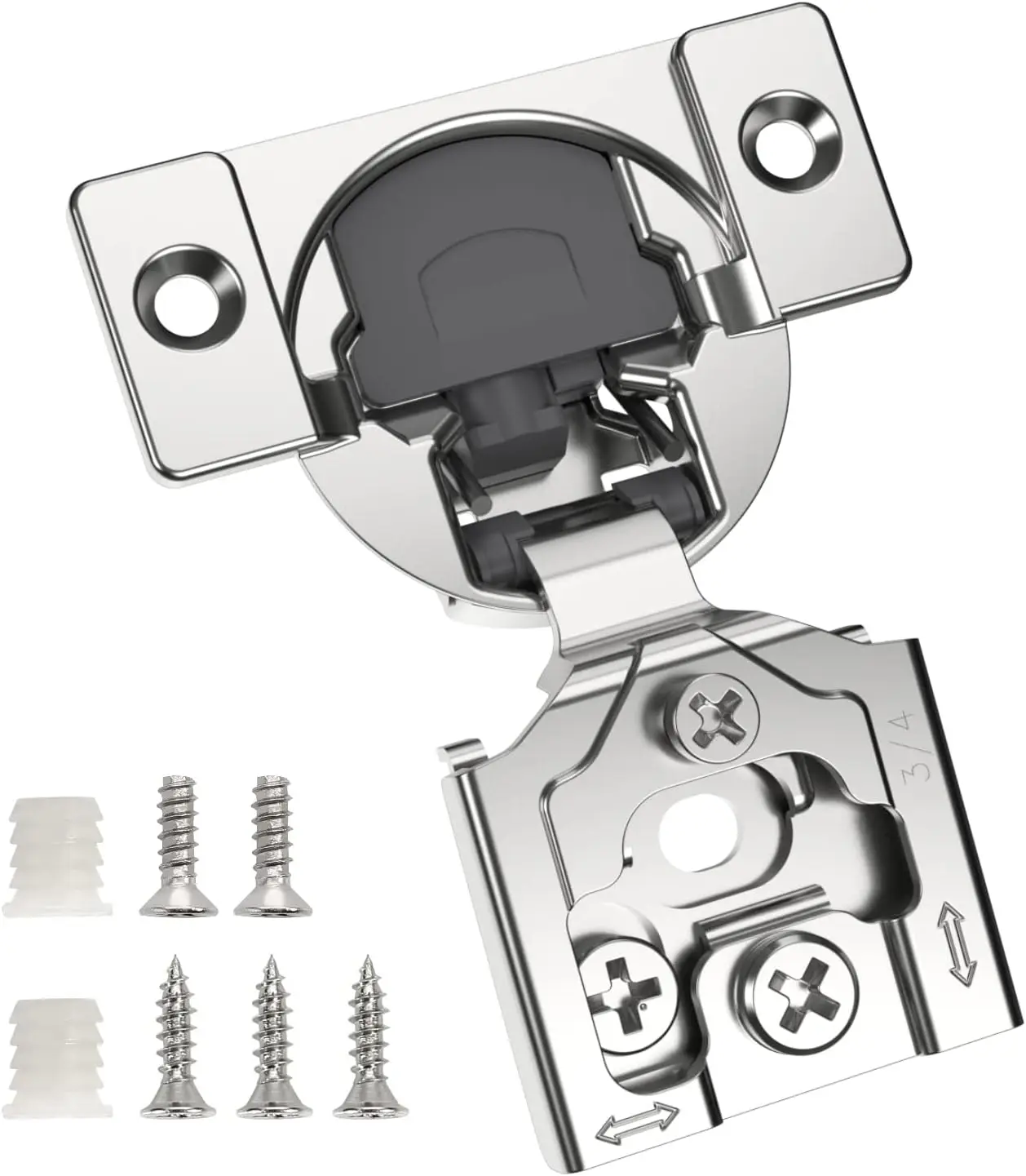 50 Pack 3/4" Overlay Soft Close Hinges for Face Frame Cabinets, Satin Nickel, 105° Hidden Stainless Steel
50 Pack 3/4" Overlay Soft Close Hinges for Face Frame Cabinets, Satin Nickel, 105° Hidden Stainless Steel