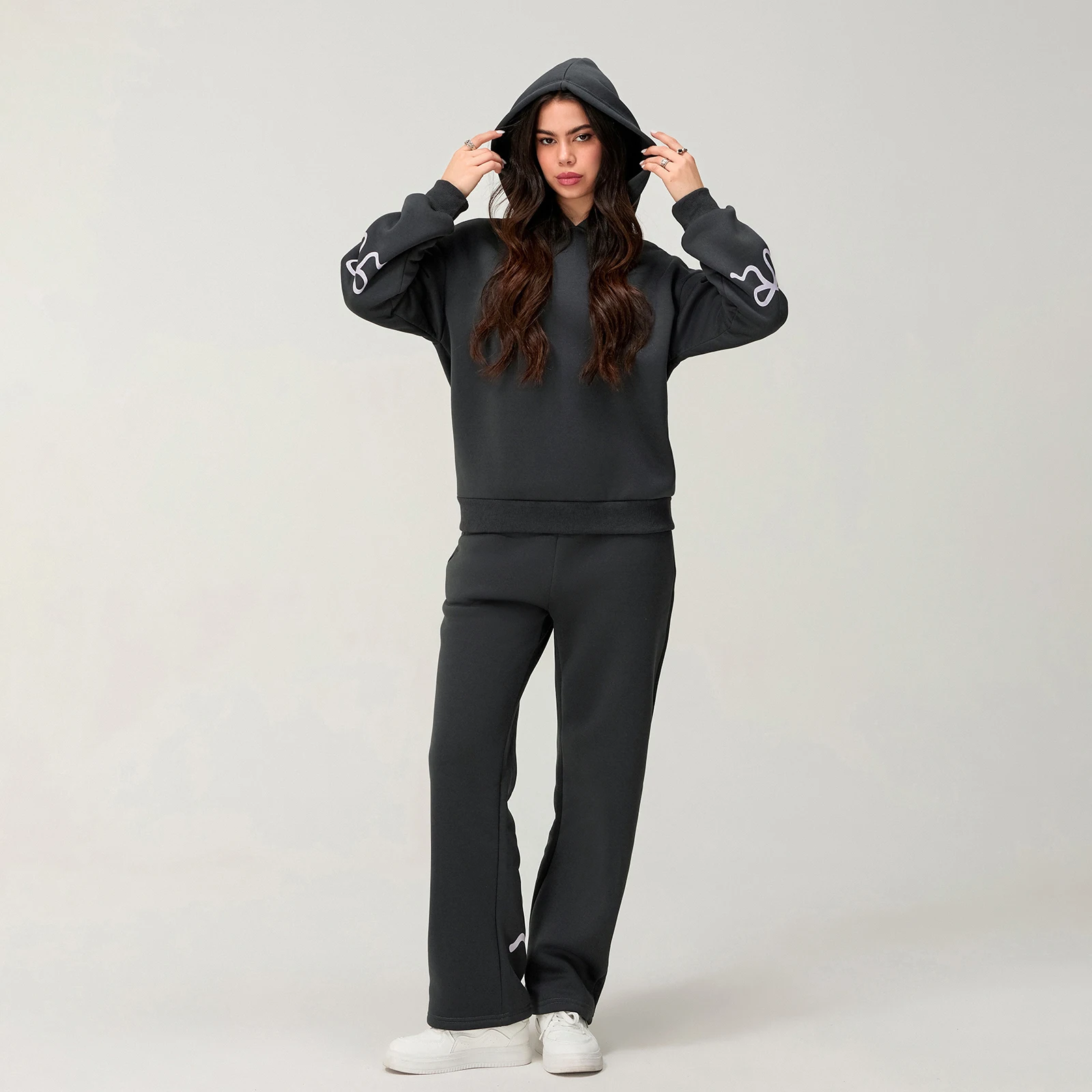 Women's Sports Hoodie Outfits Spring Autumn Long Sleeve Bow Print Hooded Sweatshirt Tops and Wide Leg Pants Female Tracksuits
Women's Sports Hoodie Outfits Spring Autumn Long Sleeve Bow Print Hooded Sweatshirt Tops and Wide Leg Pants Female Tracksuits