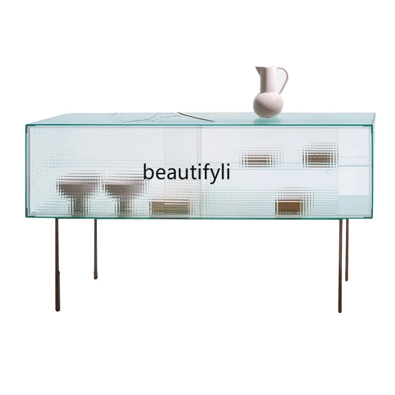 Italian Tempered Glass Plaid Sideboard Cabinet Light Luxury Storage Wall Locker
Italian Tempered Glass Plaid Sideboard Cabinet Light Luxury Storage Wall Locker