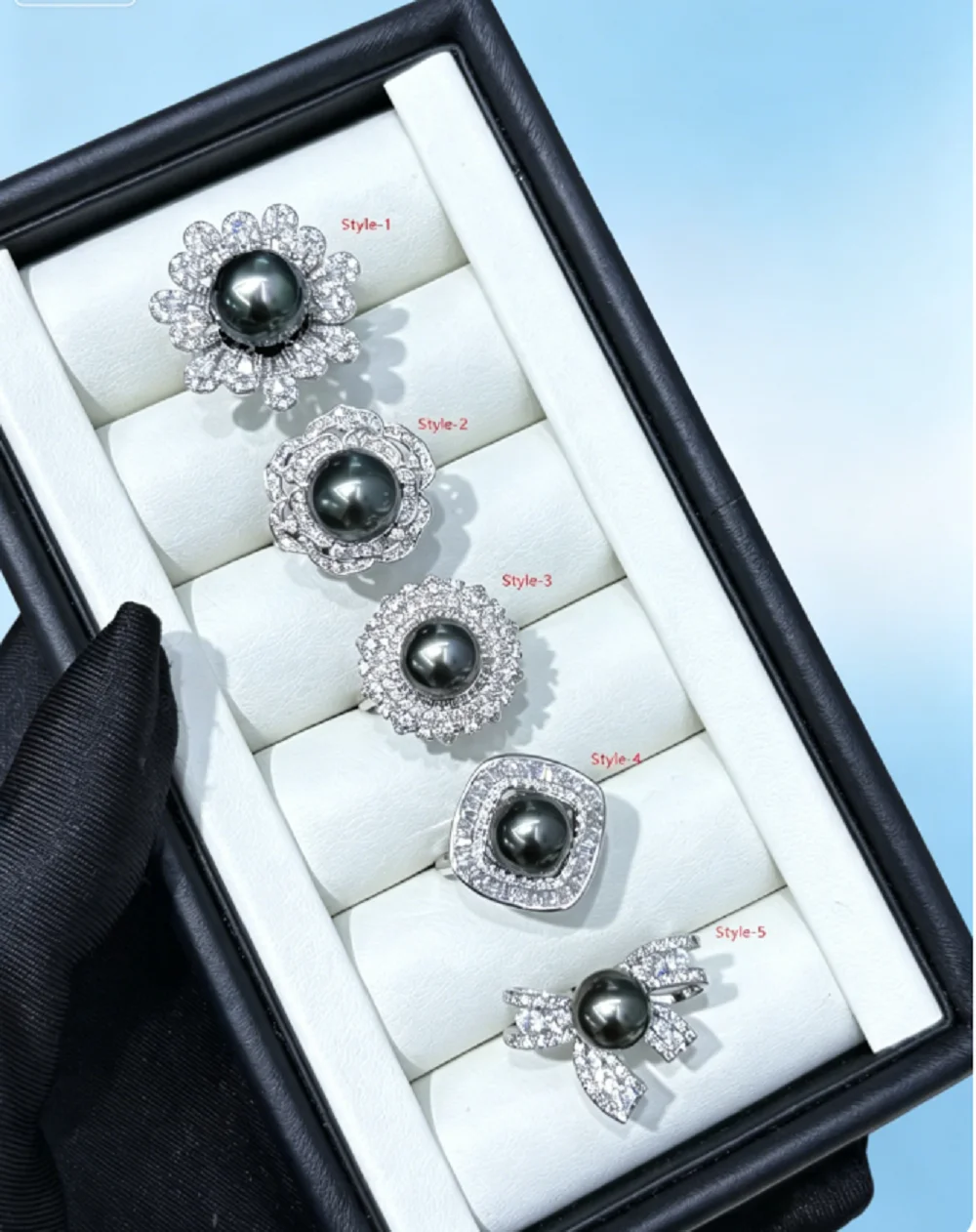 Natural Pearl AAAA10-11mm Tahiti Black Pearl Ring/Bow Ring 925s seconds/Adjustable Mouth
Natural Pearl AAAA10-11mm Tahiti Black Pearl Ring/Bow Ring 925s seconds/Adjustable Mouth