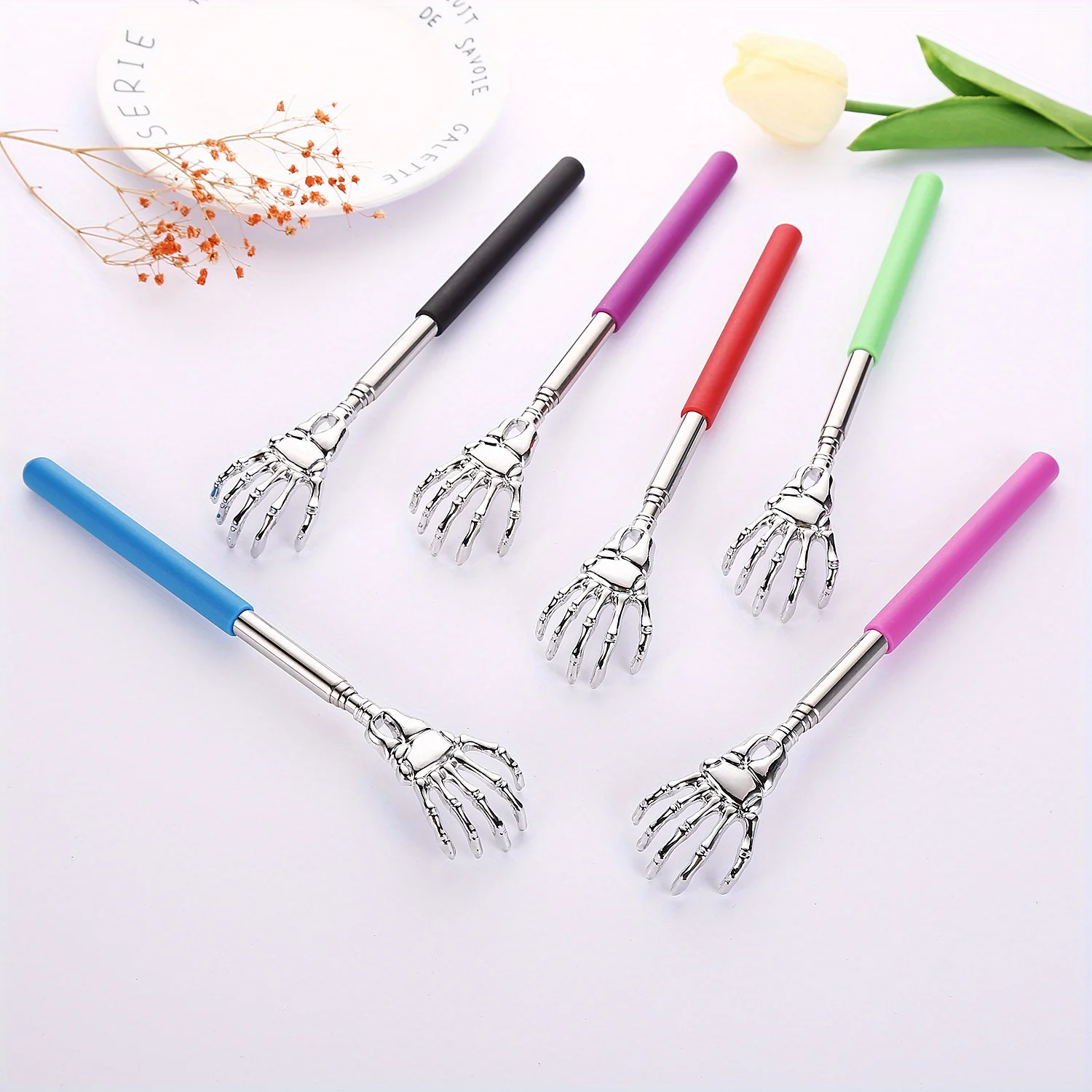 Skeleton Hand Telescopic Back Scratcher, Stainless Steel Extendable Itch Relief Massager With Comfortable Colorful Handles For
Skeleton Hand Telescopic Back Scratcher, Stainless Steel Extendable Itch Relief Massager With Comfortable Colorful Handles For