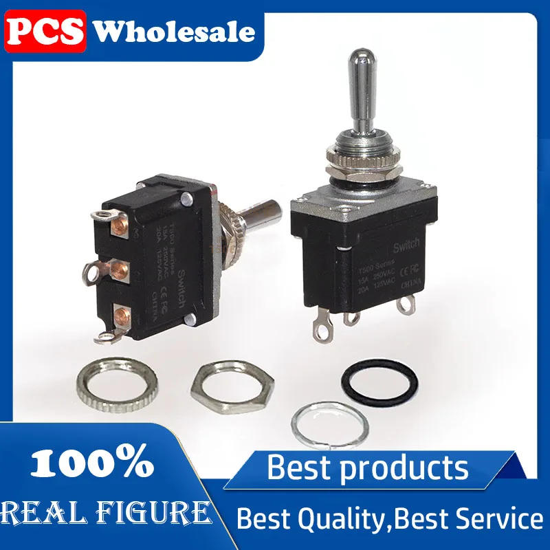 Original T500 series T501MU toggle switch 3-pin double reset rebound (ON)-OFF-(ON)15A250V 20A125V welded pin
Original T500 series T501MU toggle switch 3-pin double reset rebound (ON)-OFF-(ON)15A250V 20A125V welded pin