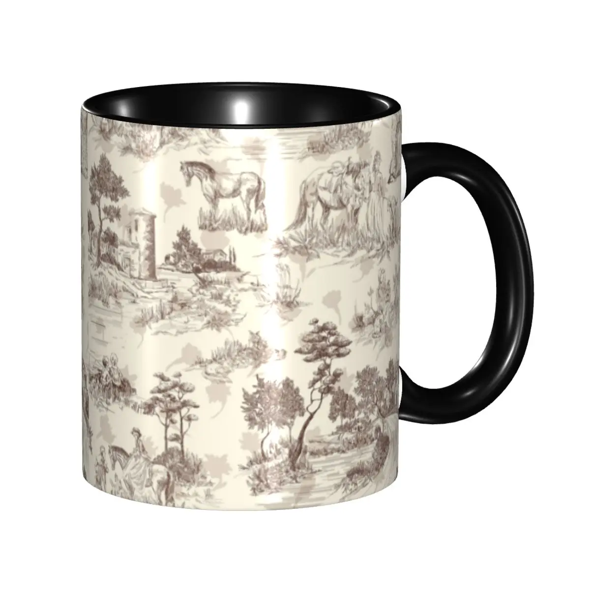 Custom Toile De Jouy Sepia Vintage Parisian Art Design Coffee Mugs DIY Ceramic Tea Milk Cup
Custom Toile De Jouy Sepia Vintage Parisian Art Design Coffee Mugs DIY Ceramic Tea Milk Cup