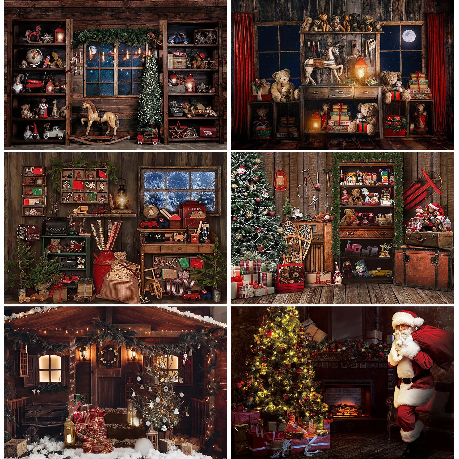 Vintage Christmas Photography Background Santa Claus Gift Xmas Tree Window Kids Family Portrait Holiday Party Decor Backdrop
Vintage Christmas Photography Background Santa Claus Gift Xmas Tree Window Kids Family Portrait Holiday Party Decor Backdrop