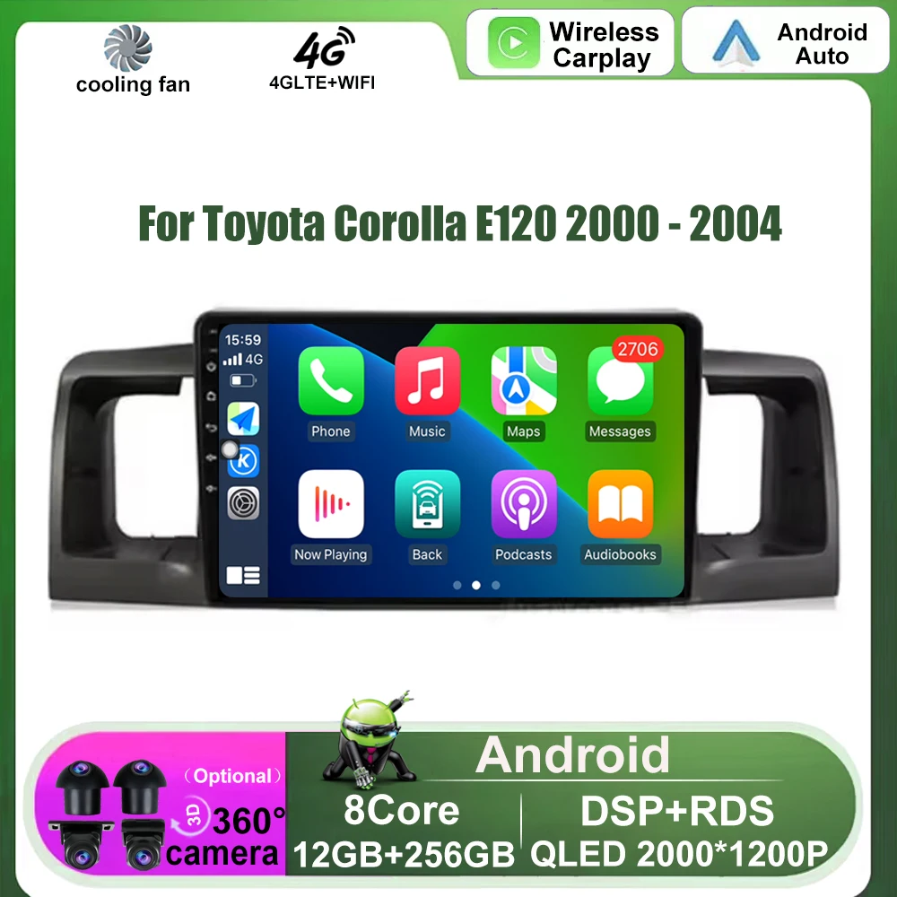 Car Radio Multimedia For Toyota Corolla E120 2000 - 2004 Android OS Carplay navigation video DVD Autoradio Stereo 2din 4G+wifi
Car Radio Multimedia For Toyota Corolla E120 2000 - 2004 Android OS Carplay navigation video DVD Autoradio Stereo 2din 4G+wifi