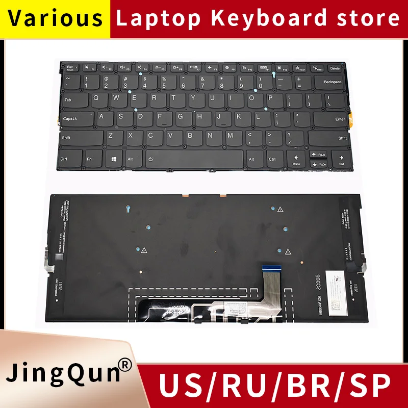 Replacement US/RU Laptop Keyboard For LENOVO IdeaPad Slim 9-14ITL05/ITL5 PR4UXB Yoga Pro 14sITL2021 Layout Backlit 
Replacement US/RU Laptop Keyboard For LENOVO IdeaPad Slim 9-14ITL05/ITL5 PR4UXB Yoga Pro 14sITL2021 Layout Backlit