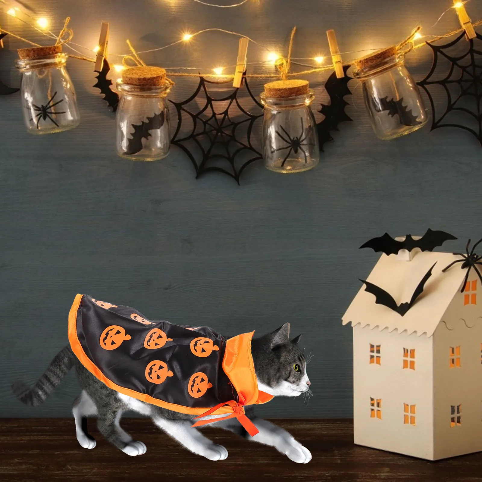 1pc Halloween Pumpkin Cloak Pet Costume Adorable Cat Dog Decorative Cosplay Party Prop
1pc Halloween Pumpkin Cloak Pet Costume Adorable Cat Dog Decorative Cosplay Party Prop