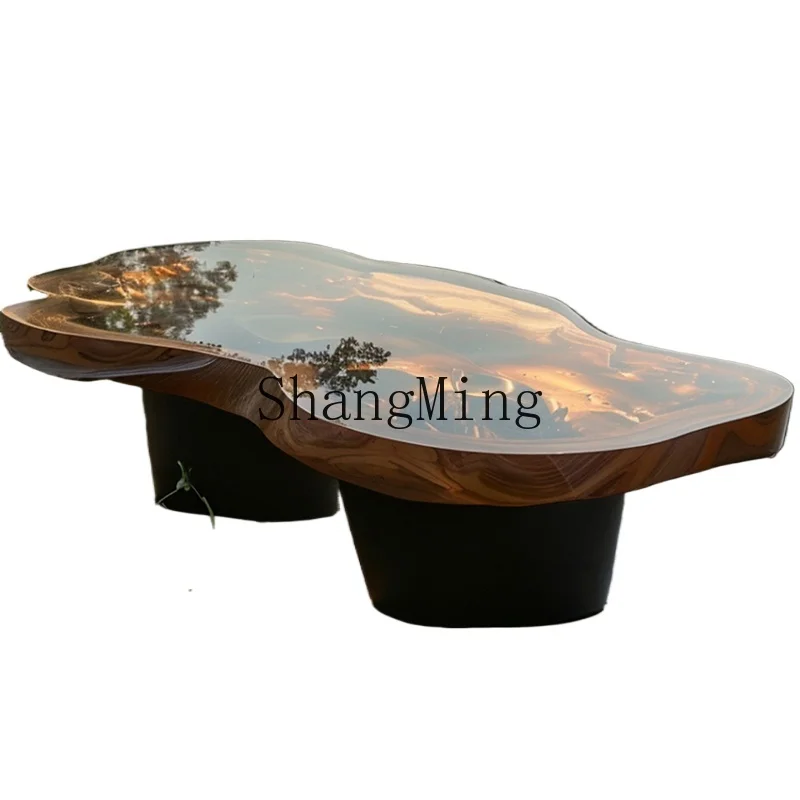 HJ light luxury transparent resin coffee table living room home modern simple irregular glacier crack small coffee table
HJ light luxury transparent resin coffee table living room home modern simple irregular glacier crack small coffee table