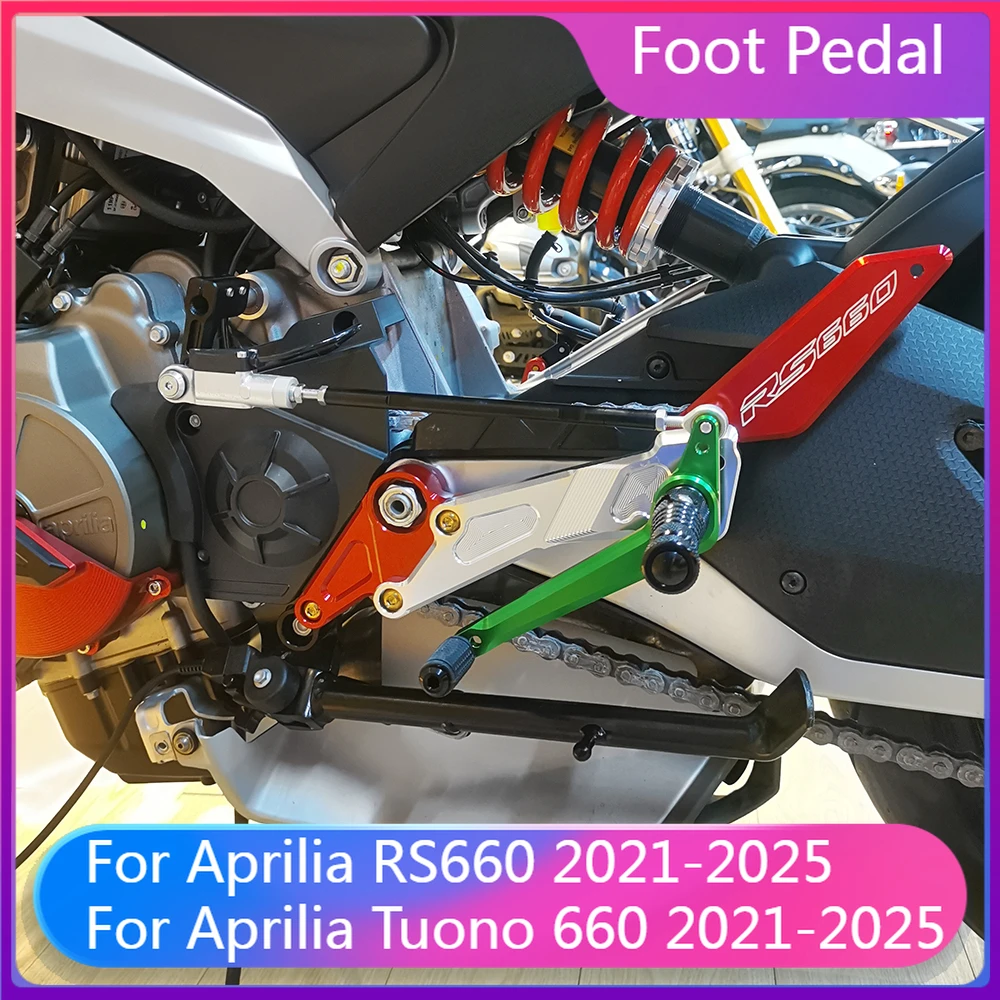 Motorcycle Rear Sets Rearset Adjustable Footrest For Aprilia RS660 Tuono 660 RS 660 2021-2024 2023 Front Foot Rests Pegs