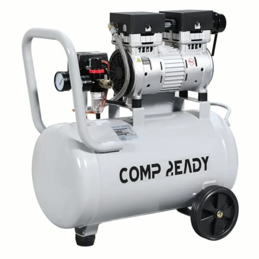 Портативный воздушный компрессор 8 галлонов, 1 л.с., 2.5 CFM при 90 PSI, 60 дБ, ультратихий, безмасляный, для накачки шин, пневматических инструментов, покраски распылением
Портативный воздушный компрессор 8 галлонов, 1 л.с., 2.5 CFM при 90 PSI, 60 дБ, ультратихий, безмасляный, для накачки шин, пневматических инструментов, покраски распылением