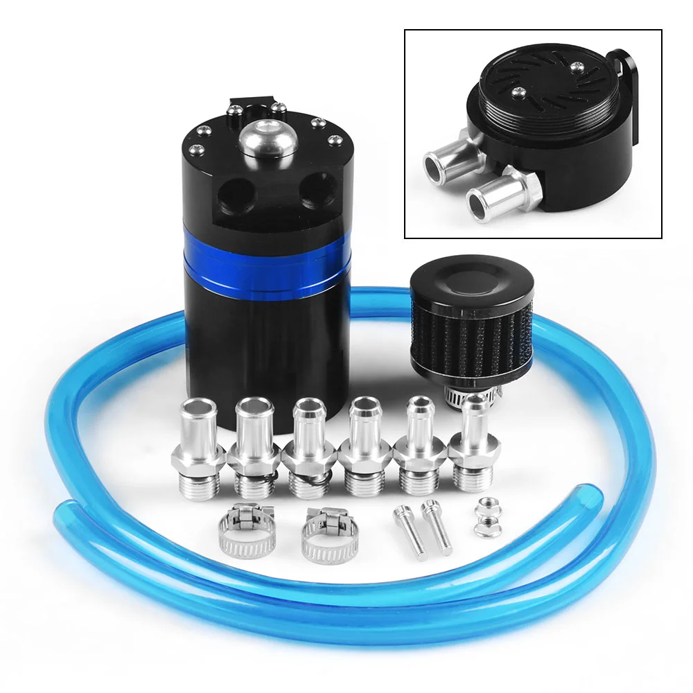 Car Aluminum Reservoir Oil Catch Can Tank Baffled Reservoir With Filter Universal Kit
Car Aluminum Reservoir Oil Catch Can Tank Baffled Reservoir With Filter Universal Kit