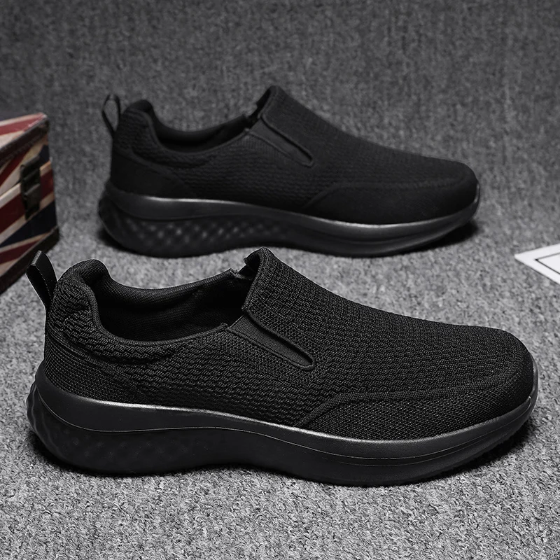Men Walking Shoes Black Breathe Casual Fashion Mesh Shoes Lightweight Snug Easy Put on Take Off Daily Commuting Walking Shoes
Men Walking Shoes Black Breathe Casual Fashion Mesh Shoes Lightweight Snug Easy Put on Take Off Daily Commuting Walking Shoes