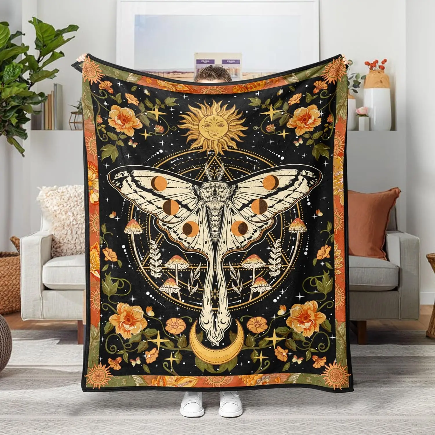 Lifeel Orange Moth Throw Blanket Retro Boho Flower Butterfly Sun Moon Star Aesthetic Cozy Decor Nap Blankets Gift Sofa Bed Couch
Lifeel Orange Moth Throw Blanket Retro Boho Flower Butterfly Sun Moon Star Aesthetic Cozy Decor Nap Blankets Gift Sofa Bed Couch