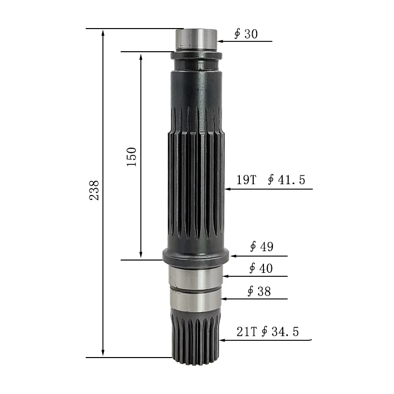 Suitable for Kobelco SK200-6E excavator travel motor gear pump shaft/motor shaft 2119 tooth
Suitable for Kobelco SK200-6E excavator travel motor gear pump shaft/motor shaft 2119 tooth