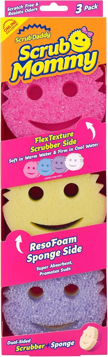 Dual-Sided Kitchen Sponges - Non-Scratch Scrubber for Dishes, Bathroom & Multi-Surfaces (3 Count)
Dual-Sided Kitchen Sponges - Non-Scratch Scrubber for Dishes, Bathroom & Multi-Surfaces (3 Count)
