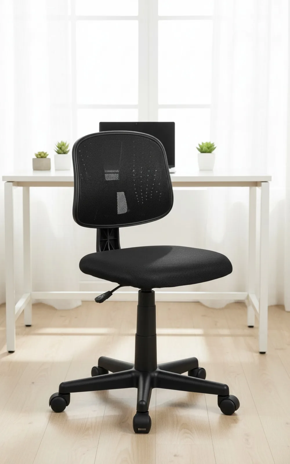 Mid-Back Swivel Task Office Chair with Ergonomic Mesh, Height-Adjustable and Pivot Back for Comfort, Black
Mid-Back Swivel Task Office Chair with Ergonomic Mesh, Height-Adjustable and Pivot Back for Comfort, Black