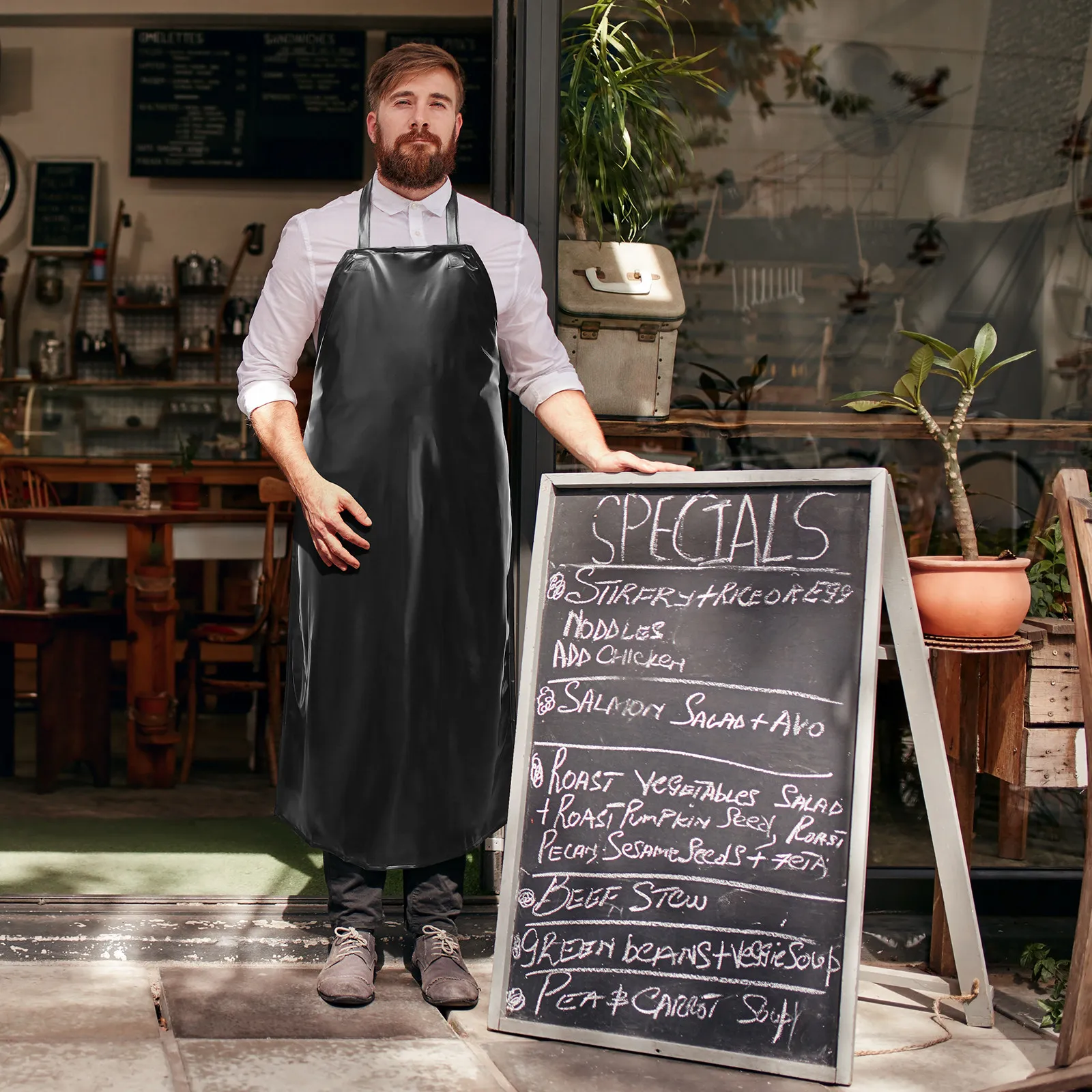 Водонепроницаемый прочный фартук из ПВХ черного цвета 110x80 см, устойчивый к маслам, химикатам, краске и жиру, для промышленного использования, кухни, уборки, мастерских, унисекс
Водонепроницаемый прочный фартук из ПВХ черного цвета 110x80 см, устойчивый к маслам, химикатам, краске и жиру, для промышленного использования, кухни, уборки, мастерских, унисекс