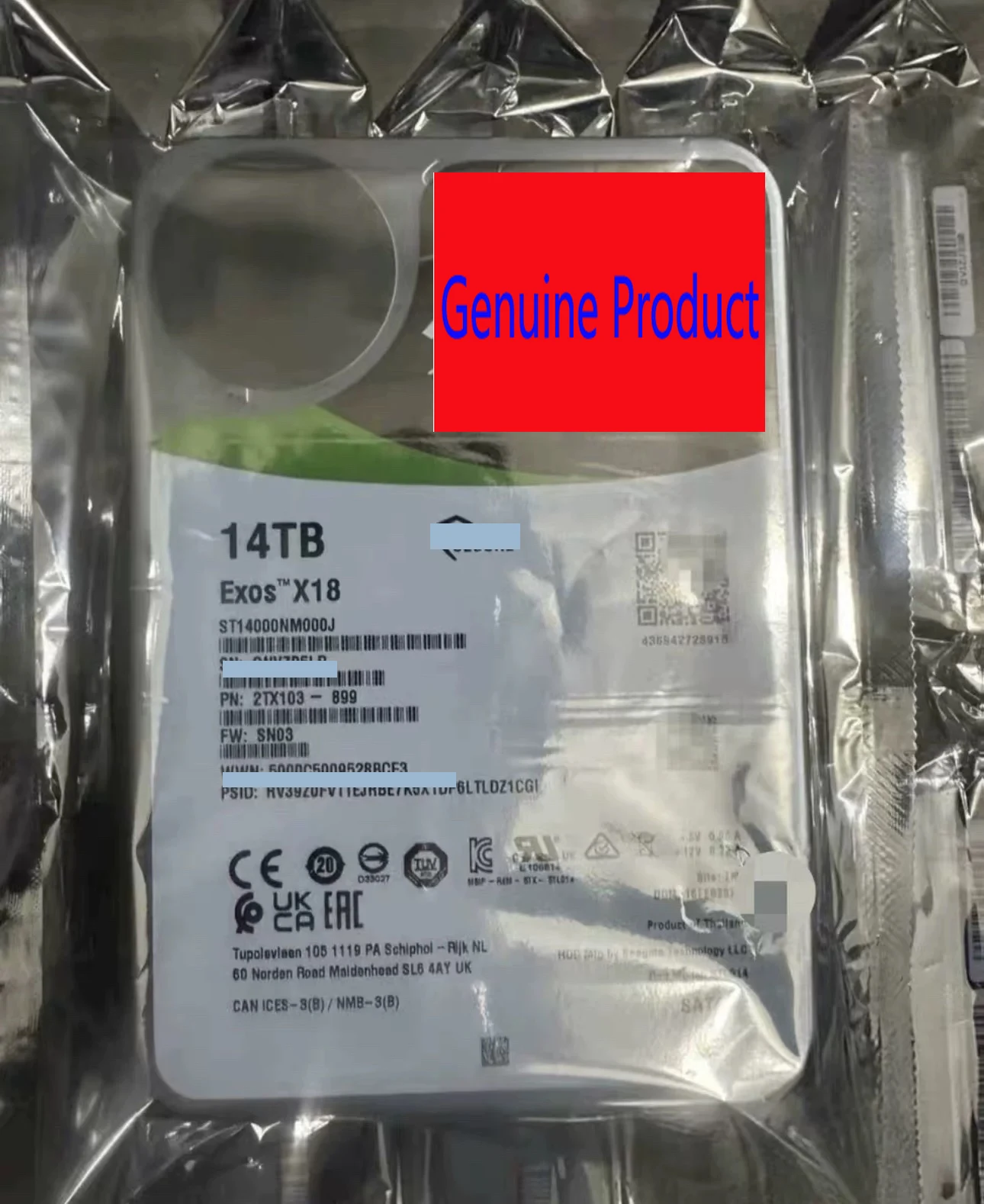 NEW ST14000NM000J Compatibe Seaga Exos X18 14 TB SATA 6Gb s 256 MB 7200 rpm HDD
NEW ST14000NM000J Compatibe Seaga Exos X18 14 TB SATA 6Gb s 256 MB 7200 rpm HDD