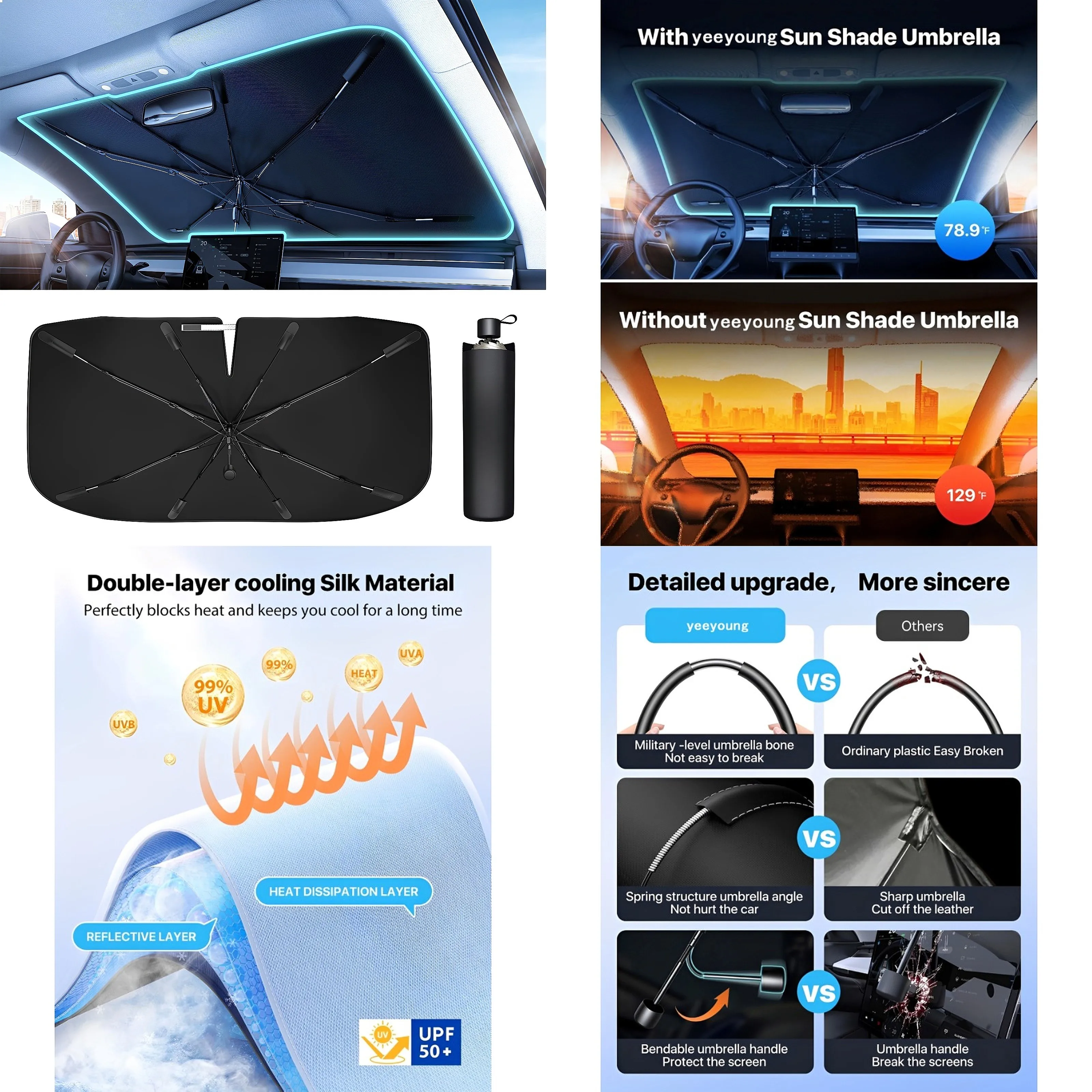 Cross Car Sun Shade Windshield Sunscreen UV Protection Heat Insulation Foldable Sun Visor
Cross Car Sun Shade Windshield Sunscreen UV Protection Heat Insulation Foldable Sun Visor