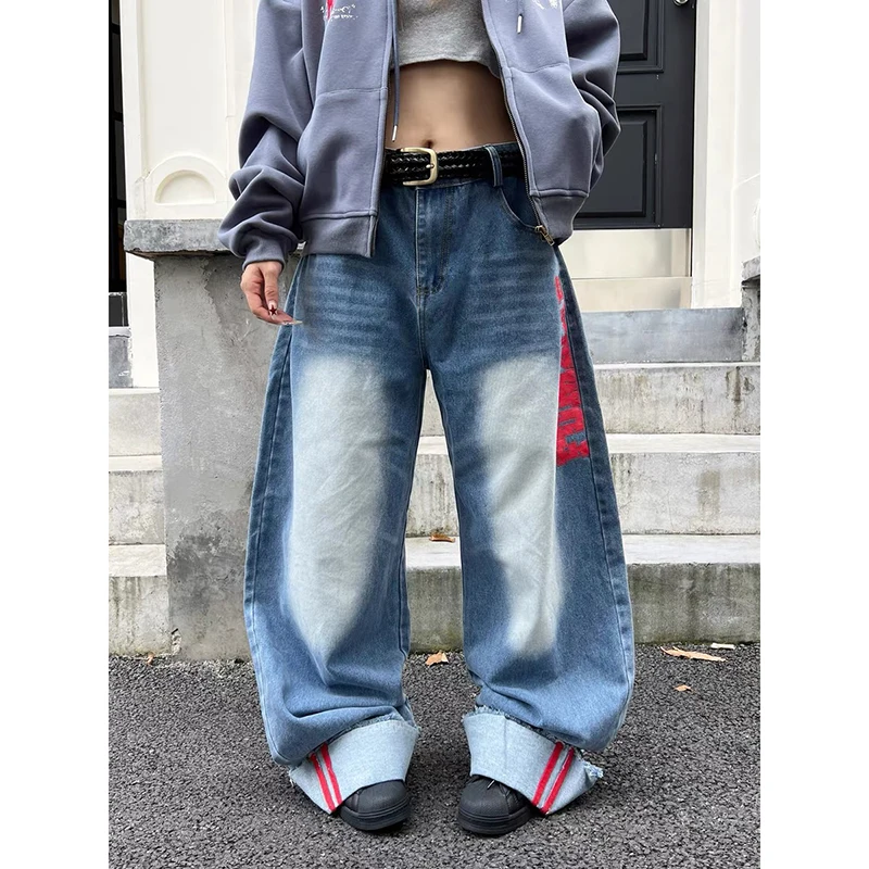 Женские винтажные синие мешковатые джинсы Y2k с буквенным принтом, осень 2024, эстетические джинсовые брюки-бойфренды 90-х 2000-х годов, брюки большого размера в стиле Харадзюку
Женские винтажные синие мешковатые джинсы Y2k с буквенным принтом, осень 2024, эстетические джинсовые брюки-бойфренды 90-х 2000-х годов, брюки большого размера в стиле Харадзюку