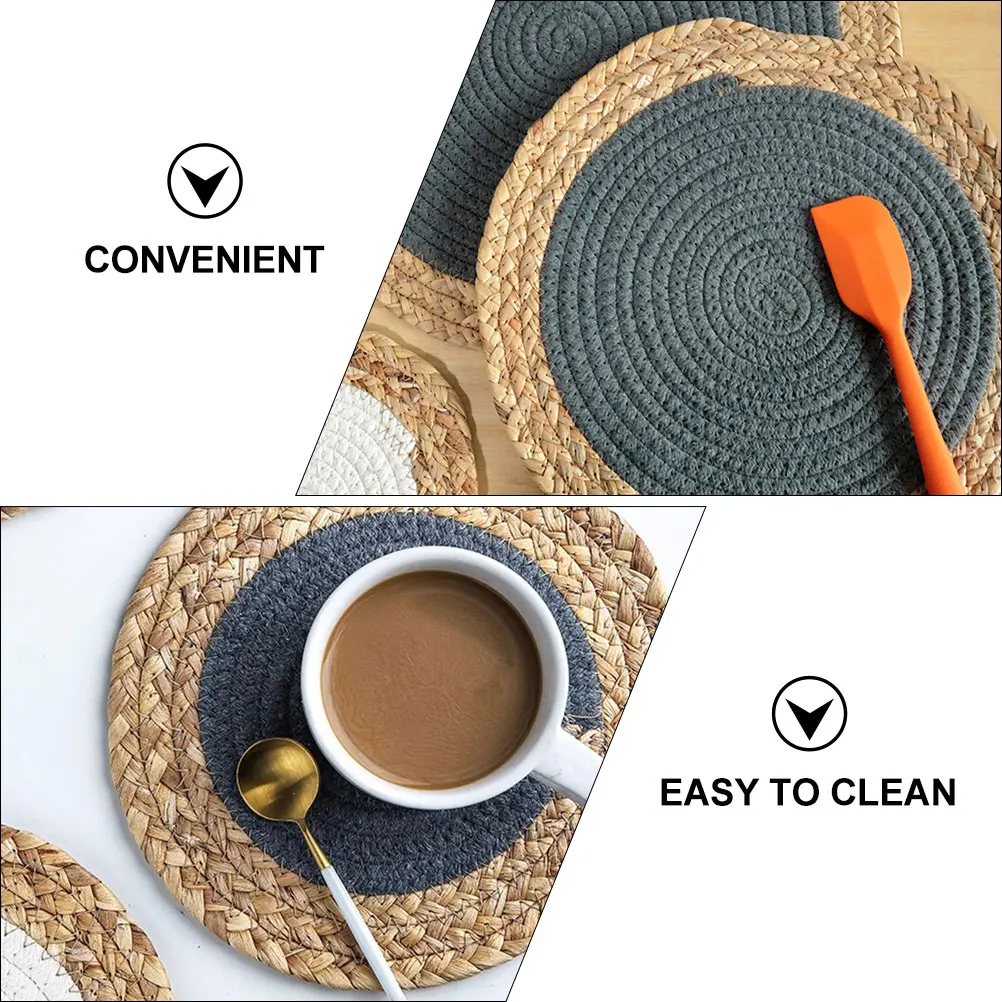 2 Pcs Insulation Pads Jute Round Woven Kitchen Table Mats Restaurant Placemat Autumn
2 Pcs Insulation Pads Jute Round Woven Kitchen Table Mats Restaurant Placemat Autumn