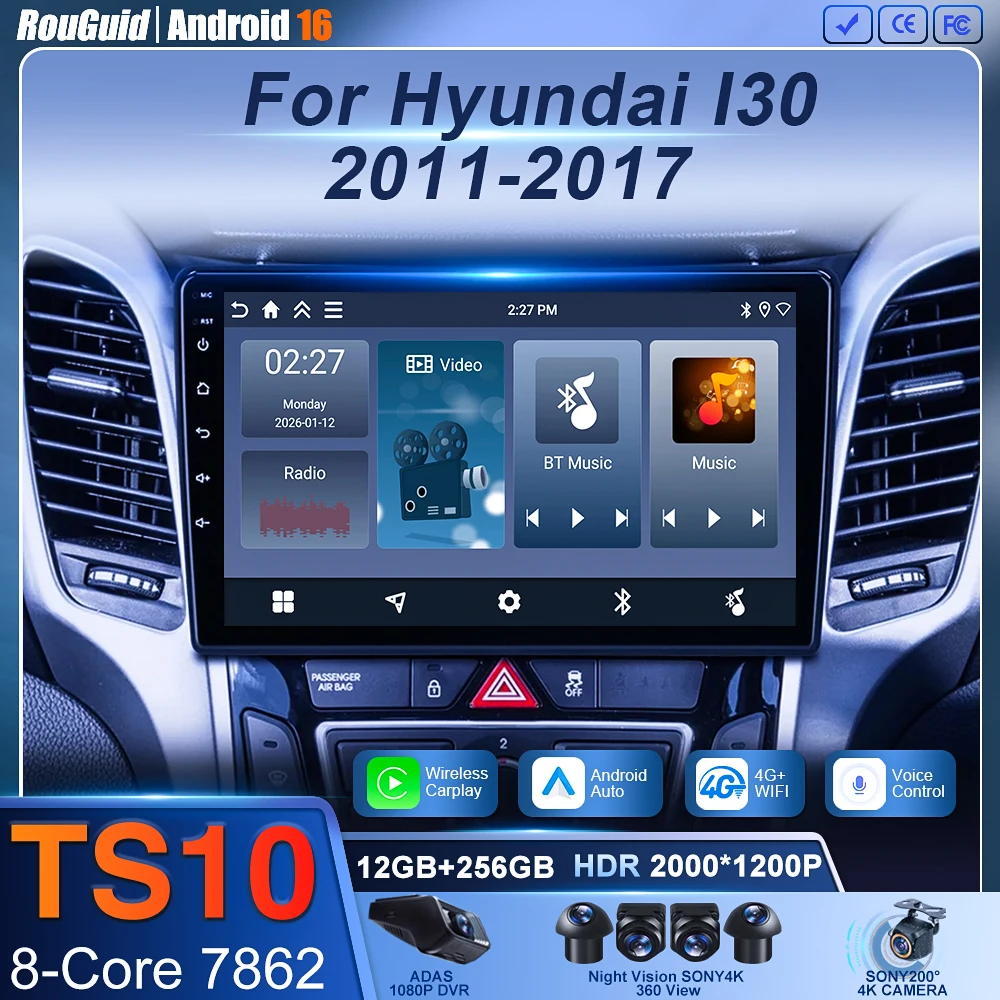 Car Radio For Hyundai i30 Grand Elantra Grant 2011 2012 2013 2014 2015 2016 2017 Android 12 Carplay Multimidia Video Player Navi
Car Radio For Hyundai i30 Grand Elantra Grant 2011 2012 2013 2014 2015 2016 2017 Android 12 Carplay Multimidia Video Player Navi