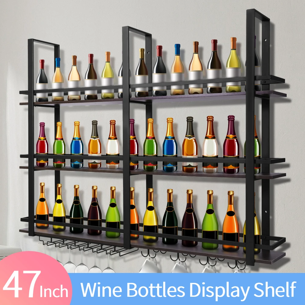 3-х уровневая полка для винных бутылок, настенная полка для вина с держателем для стекла, полка для бутылок для вина для дома, столовой, кухни
3-х уровневая полка для винных бутылок, настенная полка для вина с держателем для стекла, полка для бутылок для вина для дома, столовой, кухни
