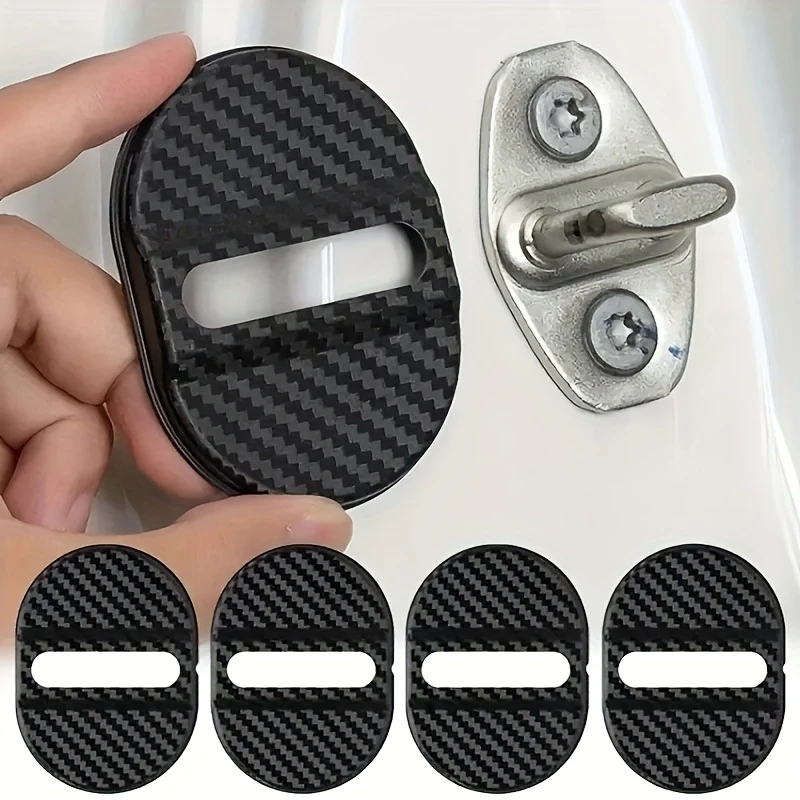 4PCS Universal Car Door Lock Protection Plates, Carbon Fiber Shock Absorbing Noise Reduction Rubber Pads, Auto Plastic Accessori
4PCS Universal Car Door Lock Protection Plates, Carbon Fiber Shock Absorbing Noise Reduction Rubber Pads, Auto Plastic Accessori