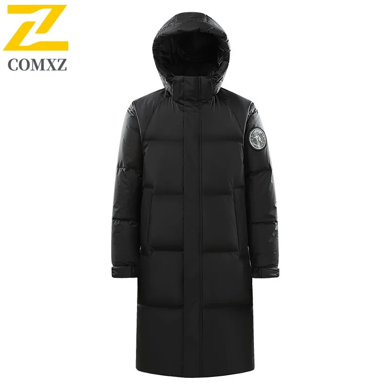 COMXZ Мужской длинный пуховик Новая мода с воротником-стойкой Деловой повседневный теплый пуховик Роскошное ультралегкое ветрозащитное зимнее пальто
COMXZ Мужской длинный пуховик Новая мода с воротником-стойкой Деловой повседневный теплый пуховик Роскошное ультралегкое ветрозащитное зимнее пальто