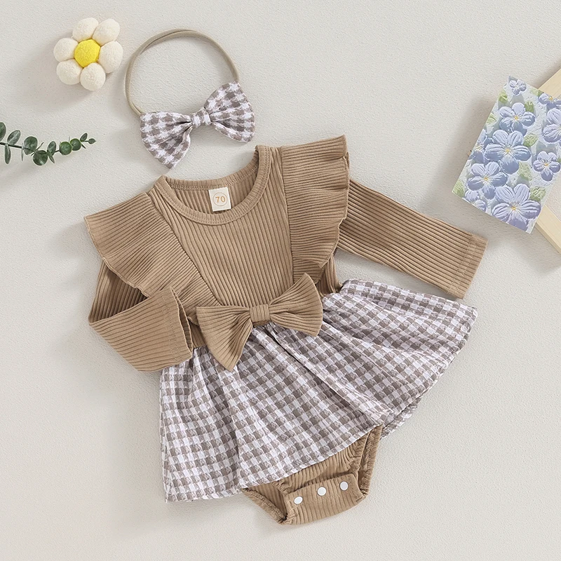Siyova Newborn Baby Girl Rompers Long Sleeve Jumpsuits Skirt Flower Infant Cute Outfits Headband for Little Girl Princess Fall
Siyova Newborn Baby Girl Rompers Long Sleeve Jumpsuits Skirt Flower Infant Cute Outfits Headband for Little Girl Princess Fall
