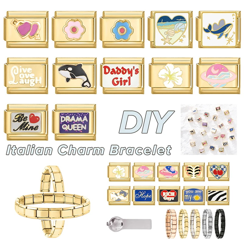 Y2K Charm Romantic Planet Camera Heart Italian Charm Links Fit 9MM Bracelet Stainless Steel DIY Jewelry Making Girls' Gift
Y2K Charm Romantic Planet Camera Heart Italian Charm Links Fit 9MM Bracelet Stainless Steel DIY Jewelry Making Girls' Gift