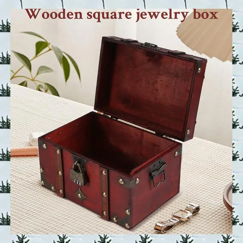 ABLG Retro Treasure Chest With Lock Vintage Wooden Storage Box Antique Style Jewelry Organizer For Wardrobe Jewelry Box Trinket
ABLG Retro Treasure Chest With Lock Vintage Wooden Storage Box Antique Style Jewelry Organizer For Wardrobe Jewelry Box Trinket