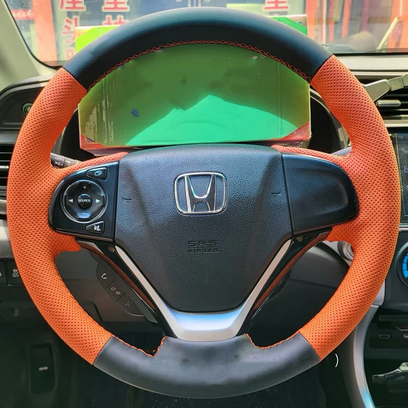 Чехол на руль для Honda CRV CR-V 2012-2016, City 2014-2017, HRV 2016-2019, Vezel 2014, ручная прошивка, кожа, для интерьера автомобиля
Чехол на руль для Honda CRV CR-V 2012-2016, City 2014-2017, HRV 2016-2019, Vezel 2014, ручная прошивка, кожа, для интерьера автомобиля